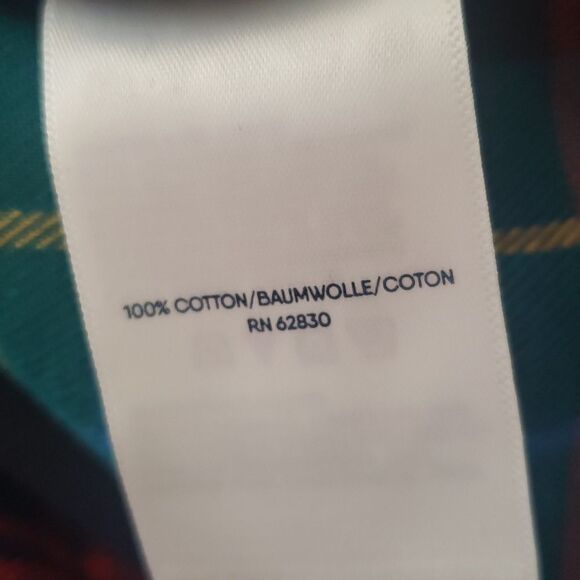 NWOT Lands' End Oversized Lightweight Flannel Plaid Sleep Shirt Sz XXL (50-52) - Picture 5 of 5